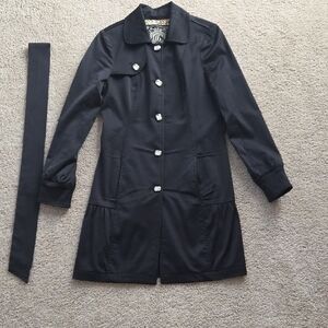 Guess Black Women's Trench Coat with Belt